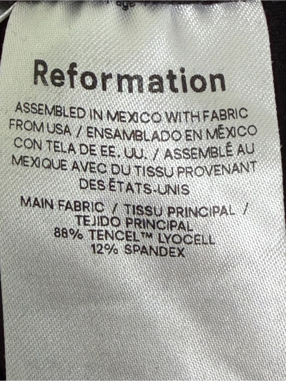 Reformation Black Off Shoulder Drape Top Soft Stretch Minimalist XS S - Picture 4 of 6